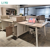 Liyu Factory Furniture Wholesale Simple 4 Seater Modular Privacy Cubical Office Workstation Partition