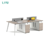 Liyu New Design Factory Price 4 Person Office Staff Desk Modular Office Workstation Tables