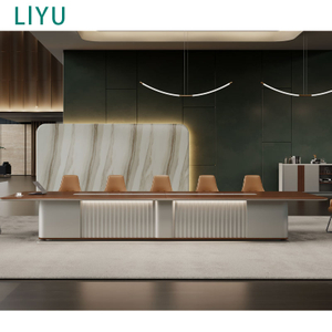 Liyu China Manufacturer Wooden Folding Office Desk Chair Conference Host Table