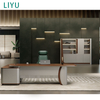 Liyu Modern Office Desk Workstation Wood Fancy Advanced Office Desk Table