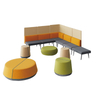 Liyu Modern European Design Convertible Sectional Sofa Set for Office & School Leather & PU Cover for Meeting Rooms And Booths