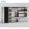 Liyu Modern L-Shape Executive Office Desk for Boss Or CEO Wood Panel Style Stylish Furniture for Executive Workspace