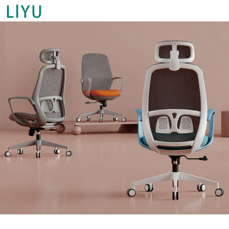 Liyu Factory Design High Back Ergonomic Office Furniture Chairs Executive Black Office Chair Sillas De Oficina Adjustable Height