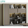 Liyu Furniture Small Size Wood Office Manager Desk with Side Cabinet for Home Office Building Or CEO Office Use