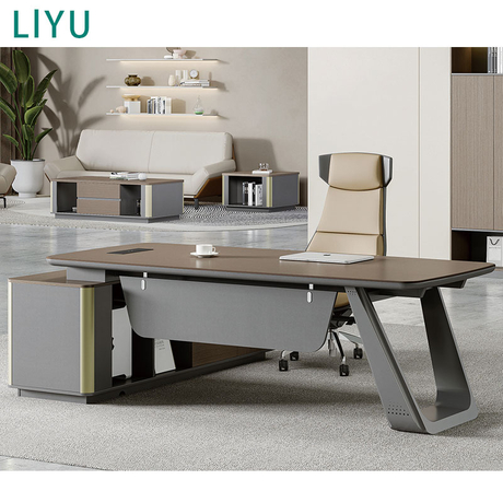 Liyu Director's Office Desk Furniture Made of Durable Melamine Board Panel