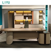 Liyu Modern Large Class Office Desk Chair Combination Simple Wooden Modular Computer Desk Boss Manager General Manager Desk