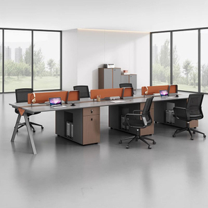 Liyu Modern Office Furniture Partition Workstation Office Table Cubicle Office Desk For 4 People