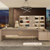 Liyu Executive L Shape with Atmosphere Light Strip Office Furniture Modern Manager Table Ceo Office Desk Boss Office Desks