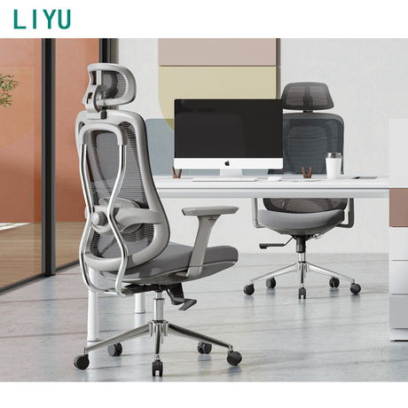 Liyu Modern Luxury Lift Chair with High Back Executive Office Ergonomic Swivel Chair Adjustable Mesh Fabric for Home Use