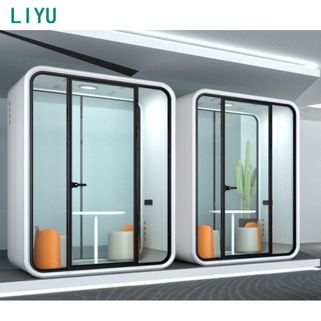 Liyu Modern Office Meeting Pod Space Saving Collaboration Booth with Acoustic Panels & Air Conditioning