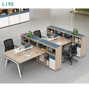 Liyu Commercial Office Furniture General Table Use Wood Panel Office Computer Desk Cubicle