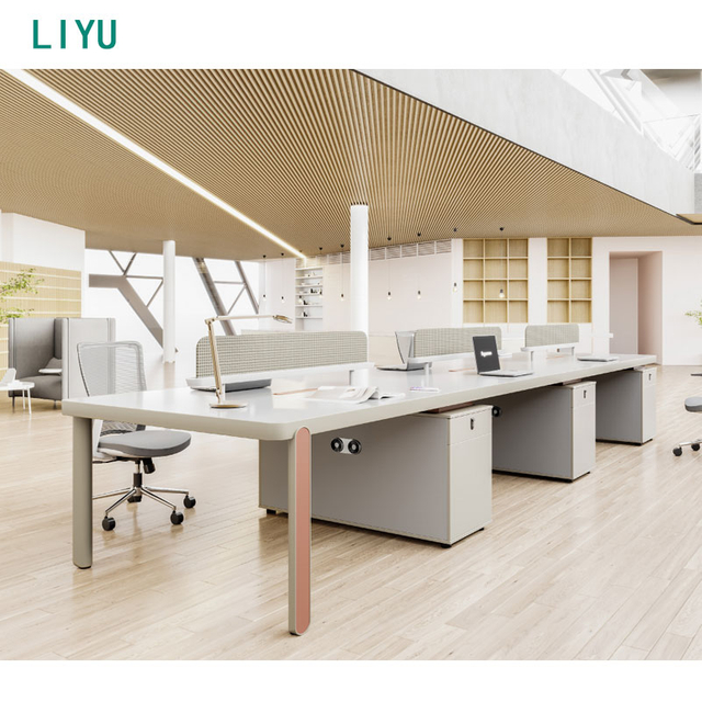 Liyu Furniture Economical Custom Design Excellent Desk Quality Modern Staff Work Station And Chair Combination Office Table Office Partition