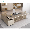 Liyu Wholesale Table Executive Wood White Furniture Manager Luxury Set Office Desk