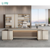 Liyu China Factory Table Design Furniture Luxury Office Boss Wooden Manager Office Desk