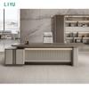 Liyu Office Furniture Mini Modern Executive Table L Shape Melamine Ergonomic Beautiful Manager Front Desk