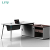 Liyu Latest Executive Office Table Designs Wooden Workstation Desk Luxury Executive L Table White Modern Manager Office Desk