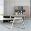 LIYU Factory Custom Modern BOSS Manager Desks L-shaped Boss Ceo Executive Wooden Office Tables And Chairs for Office Furniture