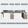 Liyu Home Desk with Standing And Seating for Commercial Wood Furniture Adjustable Cubicle Computer Offices Staff Table