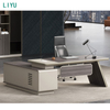 Liyu Furniture Concise Design Style Luxury Office Desk Manmade Board Contemporary Ceo Boss Table Executive Office Desks