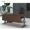 Liyu Electric 2-Seater Standing Desk Height Adjustable & Extendable with Dual Motor 3 Stage Lift Convertible Office Use Frame