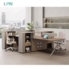 Liyu Mobilier De Bureau Professional Factory 2 Person Standing Table Import Furniture Office Desk Partition From China