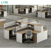 Liyu Customization Computer Desk Commercial Office Furniture Aluminum Screen Partition Cubicle Table Workstation