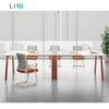 Liyu Modern Large Modular Conference Table for Home School Office Meeting Room Fashionable Wooden Material for 4 8 10 12 People