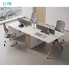 Liyu Modular 2 4 6 Office Desks Modern L Shape Workstation Office Cubicles Work Station Office Furniture Partition