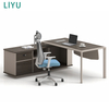 Liyu 2025 Wholesale Custom Modern Ceo Italian Wood Color Luxury Office Desk Simple Design for Family Compute Use