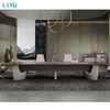 Liyu Furniture Table De Bureau Customizable Capacity Traditional Large Wood Grain Panel Office Conference Table