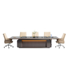 Liyu Modern Wood Large Conference Long Table Meeting Conference Desk 12 People Meeting Table