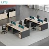 Liyu Furniture Desk Manufacturing Workstation Linear L Shape Seat Double Office Cubicle