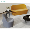 Liyu Minimalist Italian Luxury Synthetic Leather Office Design OEM/ODM Modern Reception Leather Couch Sofa Set