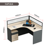 Liyu Factory Supplier Offical Table Officer Desk L Shape Wood Partition Modular Cubicle Office Furniture