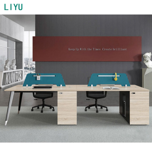 Liyu Commercial System Computer Desk Work Station Furniture Wooden Table Office Furniture