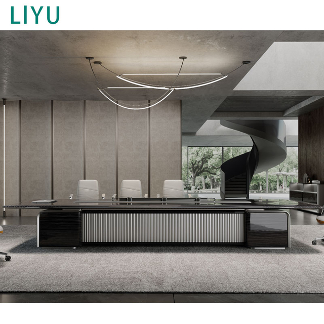 Liyu Modern Square Steel Wood Conference Table Extendable Office Furniture for School Or Office
