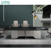Liyu Modern Square Steel Wood Conference Table Extendable Office Furniture for School Or Office