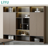 Liyu Furniture Small Size Wood Office Manager Desk with Side Cabinet for Home Office Building Or CEO Office Use