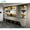 Liyu Luxury Modern Modular L-Shaped Executive Officer Boss Wooden Workstation Desk Office Furniture Table Set for Home Use
