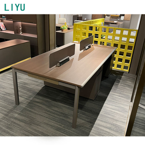 Liyu Commercial Office Furniture Modern Workstation Screens Solid Wood Office Desk