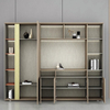 Liyu Simple Modern Combination Display Bookcase Wooden File Cabinet Office Floor Data File Cabinet Office Furniture Panel