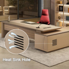 Liyu Executive L Shape with Atmosphere Light Strip Office Furniture Modern Manager Table Ceo Office Desk Boss Office Desks