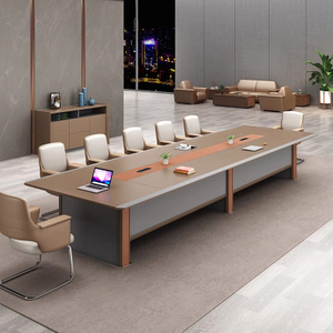 Liyu Office Furniture Fashion Modern Large Conference Long Table Meeting Conference Table 12 People Meeting Desk