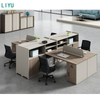 Liyu Wholesale Modular Furniture I -Shaped Desk Modern Manufacturer Cubicle China Open Work Space Workstation Office Partition