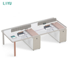 Liyu Furniture Economical Custom Design Excellent Desk Quality Modern Staff Work Station And Chair Combination Office Table Office Partition
