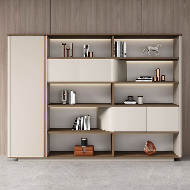 Luxury File Cabinet with Intelligent LED and Glass Doors