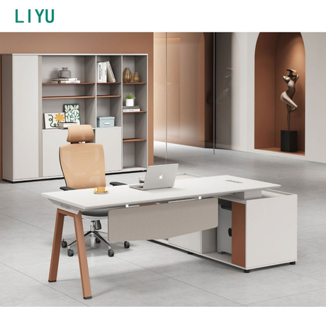 Liyu Classic Office Table Desk Drawer Office Wooden Simple Desk Table Pc Desk Modern Office Furniture
