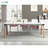 Liyu Modern Office Furniture Extendable Melamine Meeting Table for 10 Persons for Home Office Hospital Supermarket Use