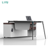 Liyu Latest Executive Office Table Designs Wooden Workstation Desk Luxury Executive L Table White Modern Manager Office Desk