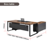 Liyu Modern L-Shaped Executive Manager CEO Desk Contemporary Wooden Office Furniture Convertible & Extendable for Home Use